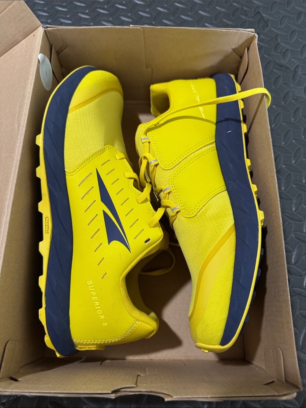 Altra Men's Trail Running Shoes - Bright Yellow with Navy Accents